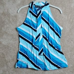 7th Avenue NY & Co. striped tie front tank Size M